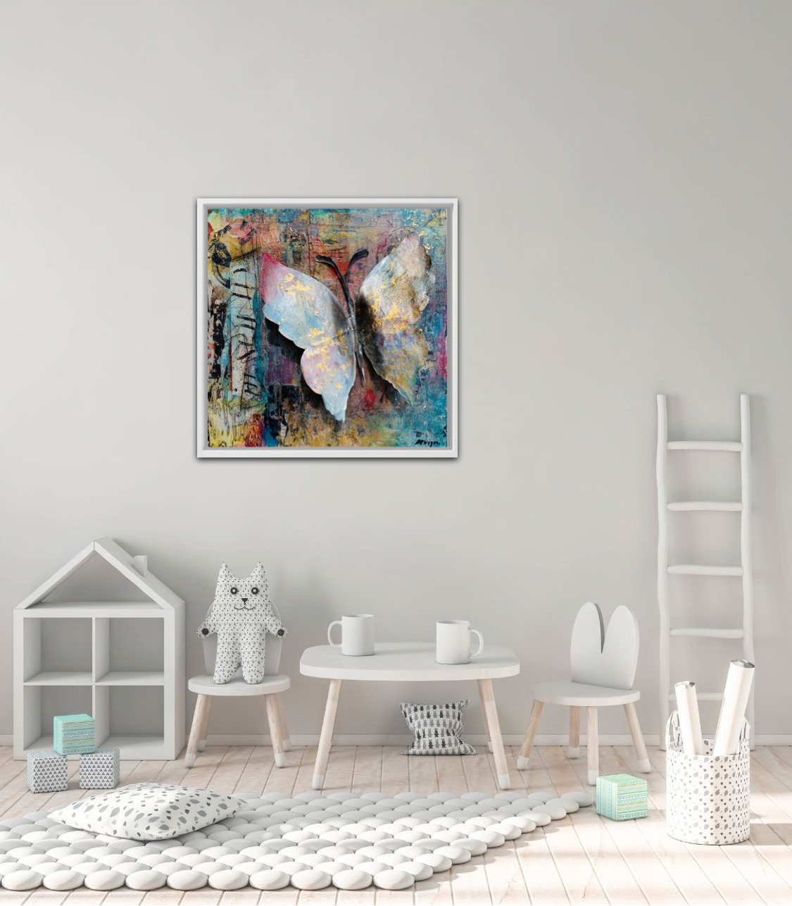 Butterfly painting for kids rooms